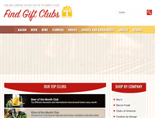Tablet Screenshot of findgiftclubs.com